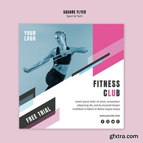 Square flyer for sport and fitness