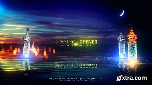 Videohive Ramadan Kareem Lake View Title 26488838