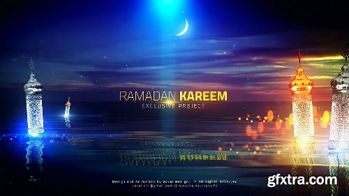 Videohive Ramadan Kareem Lake View Title 26488838