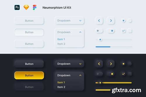 Neumorphism UI Kit