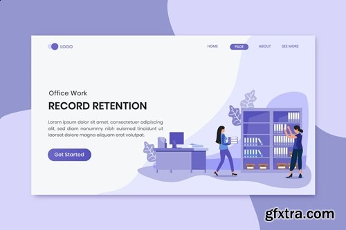 Library Office Business Worker Landing Page