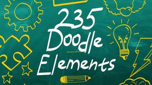 Videohive - 235 Doodle Elements