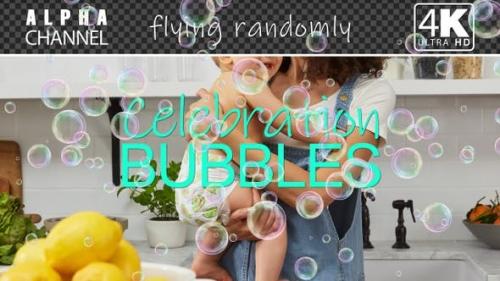 Videohive - Happy Birthday Celebration - Randomly Flying Soap Bubbles