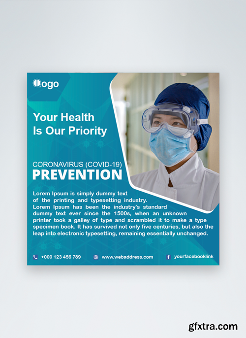 coronavirus prevention social media banner