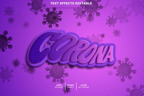 Corona 3d Text Style Effect Premium PSD