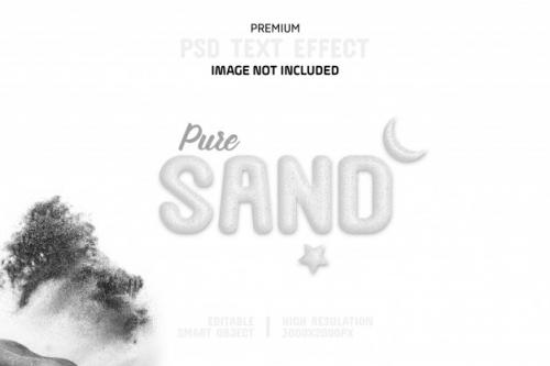 Editable Pure Sand Text Effect Template Premium PSD