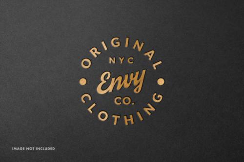 Elegant Hot Foil Logo Mockup Premium PSD