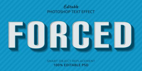 Forced Editable Psd Text Style Effect Premium PSD