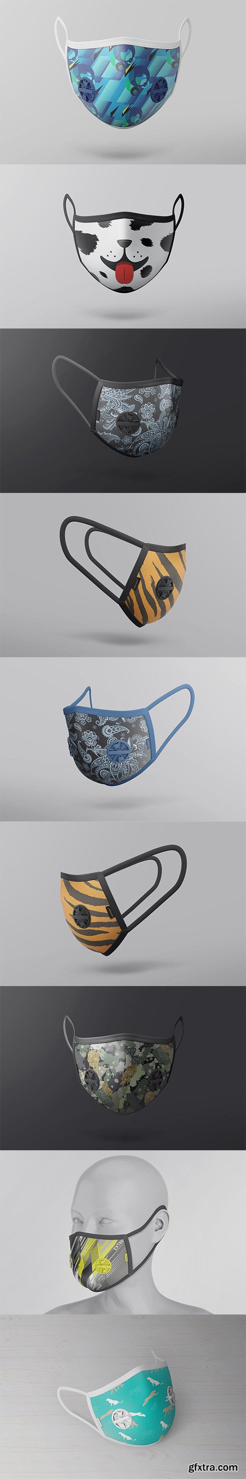 Face Respirator Mask Mock-Ups Vol.1