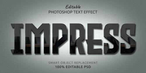 Impress Editable Psd Text Style Effect Premium PSD