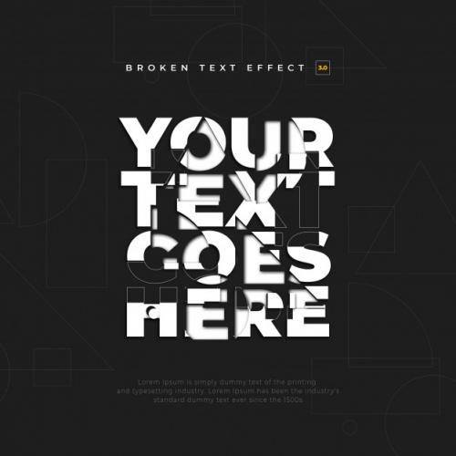 Intersect Text Effect Premium PSD