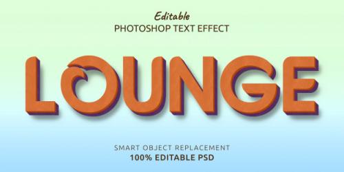 Lounge Editable Psd Text Style Effect Premium PSD