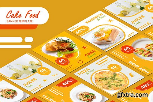 Cake Food Banner Templates