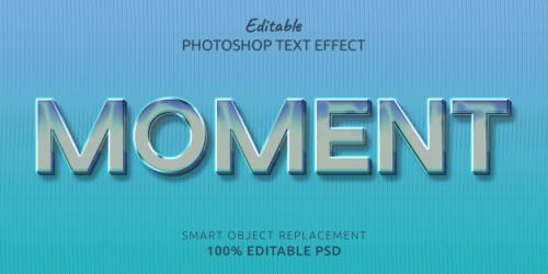 Moment Editable Psd Text Style Effect Premium PSD