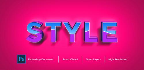 New Style Text Effect Design Photoshop Layer Style Premium PSD