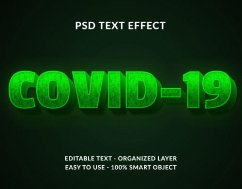 Pandemic Corona Virus Covid19 Text Style 3d Effect Premium PSD