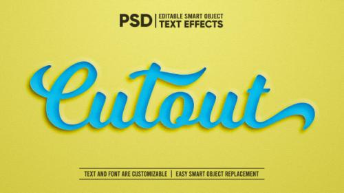 Paper Cutout Editable Text Effect Premium PSD