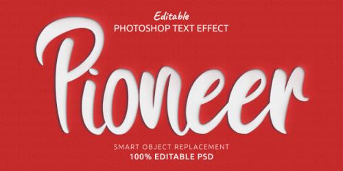 Pioneer Editable Psd Text Effect Premium PSD