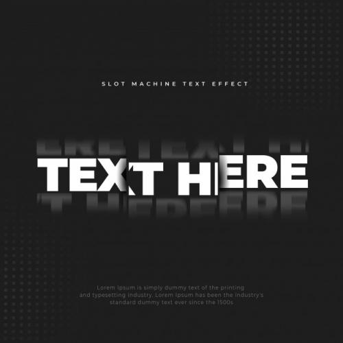 Slot Machine Title Text Effect Premium PSD