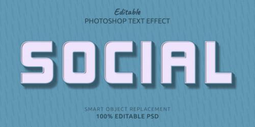 Social Editable Psd Text Effect Premium PSD