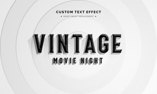 Vintage 3d Text Style Effect Premium PSD