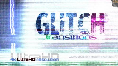 Videohive - Glitch Transitions 4k