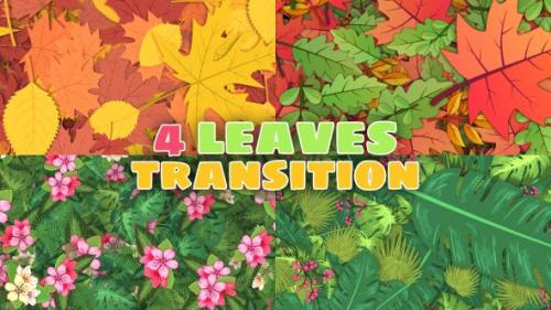 Videohive - Leaves Transitions 4 Pack 4K