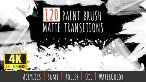 Videohive - 120 Paint Brush Matte Transitions - 4K Pack