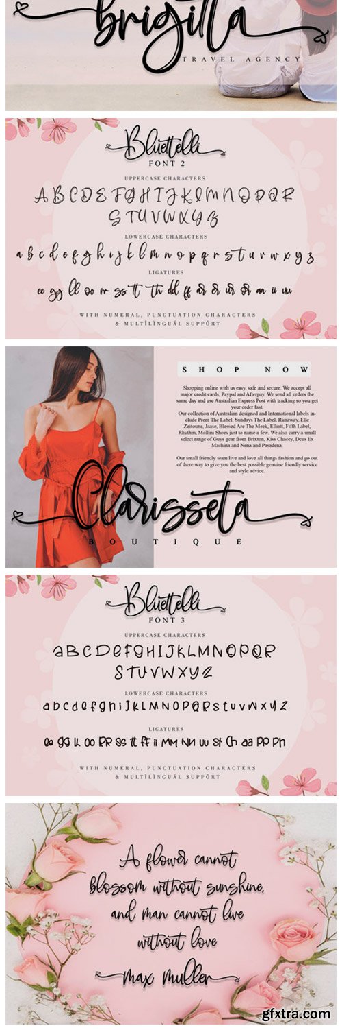 Bluettelli Font