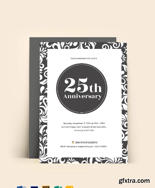 25th-Anniversary-Invitation-Template