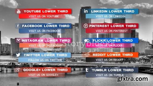 Videoblocks - Clean And Simple Social Media Lower Third Pack | After Effects