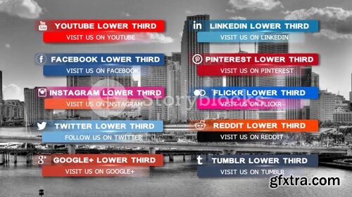 Videoblocks - Clean And Simple Social Media Lower Third Pack | After Effects