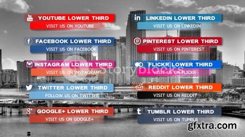 Videoblocks - Clean And Simple Social Media Lower Third Pack | After Effects