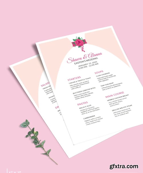 Bride-Wedding-Menu-Download