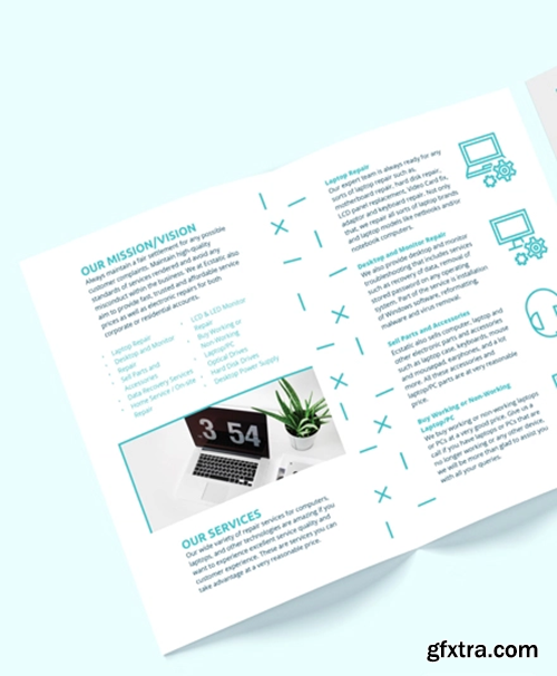 Editable-Computer-Repair-Shop-Bi-Fold-Brochure-Template