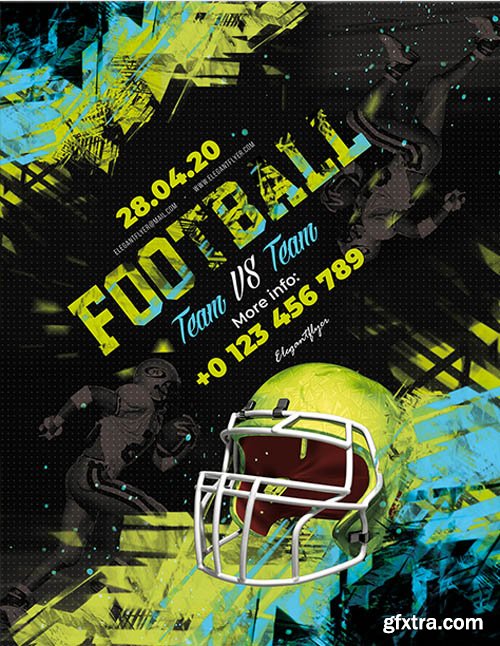 Football V2604 2020 Premium PSD Flyer Template