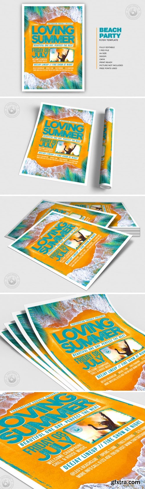 Beach Party Flyer Template V9 3975946