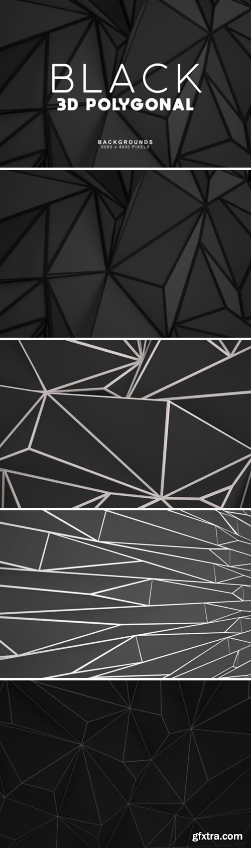 Black 3D Polygonal Backgrounds 3976397