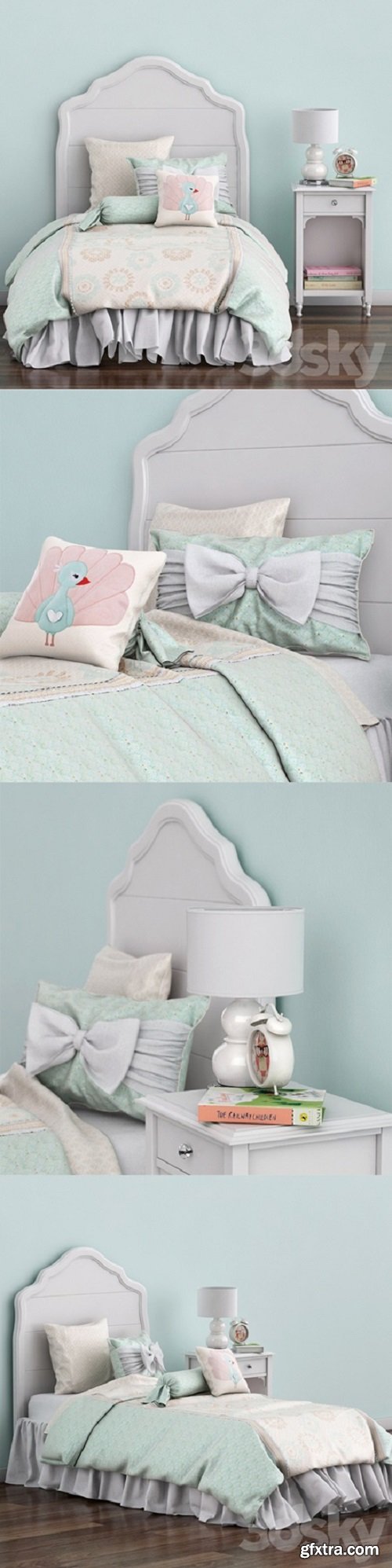 Baby bed and nightstand Juliette Pottery barn kids