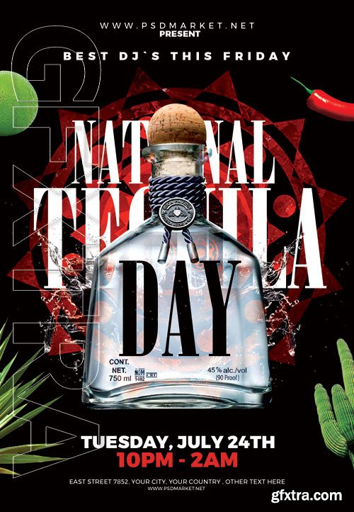 Tequila day - Premium flyer psd template