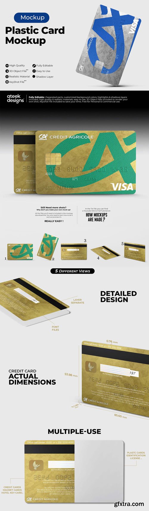 Plastic Card PSD Mockup