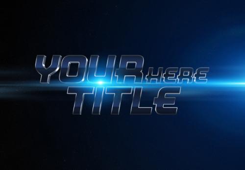 Blue Movie Trailer Text Effect Premium PSD