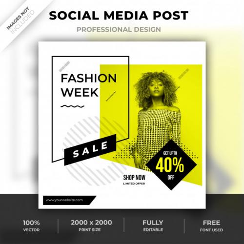 Fashion Social Media Post Design Premium PSD