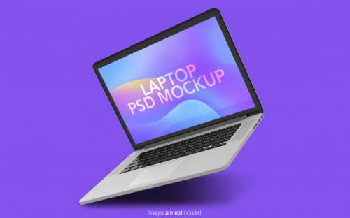 Floating Macbook Pro Psd Mockup Premium PSD