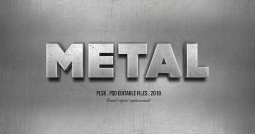 Metal 3d Text Style Effect Premium PSD