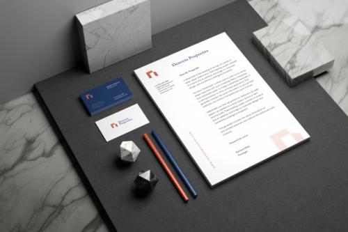 Minimal Stationery Branding Mockup Premium PSD