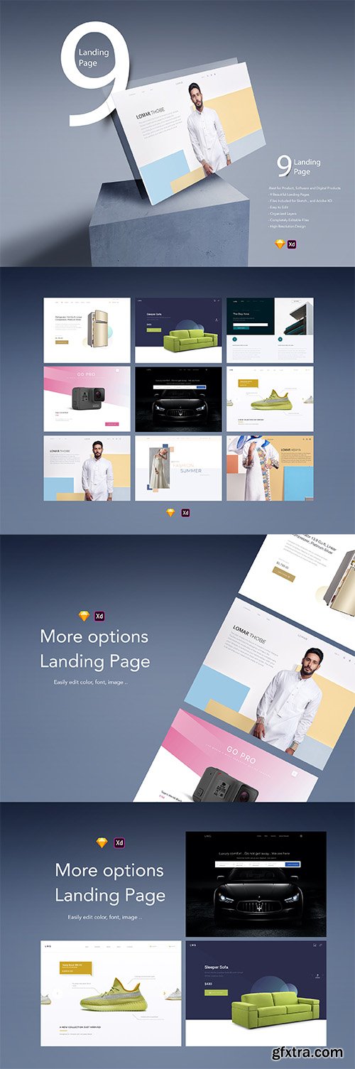 Landing Page UI kit fully compatible