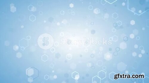 Videoblocks - Hex particles medical grid hexagon pattern technology background loop | Animated Backgrounds