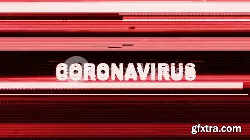 Videoblocks - Coronavirus Glitch Text Animation, Background, Loop, with Alpha Matte, 4K | Animated Backgrounds