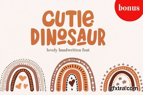 CM - Cutie Dinosaur Font + Free Bonus 4870909